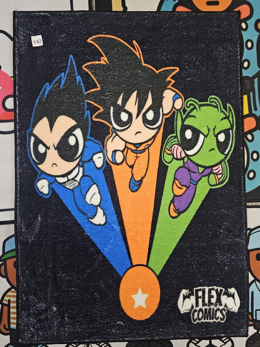 DBZ TRIO RUG- Black with Blue, Orange, Green